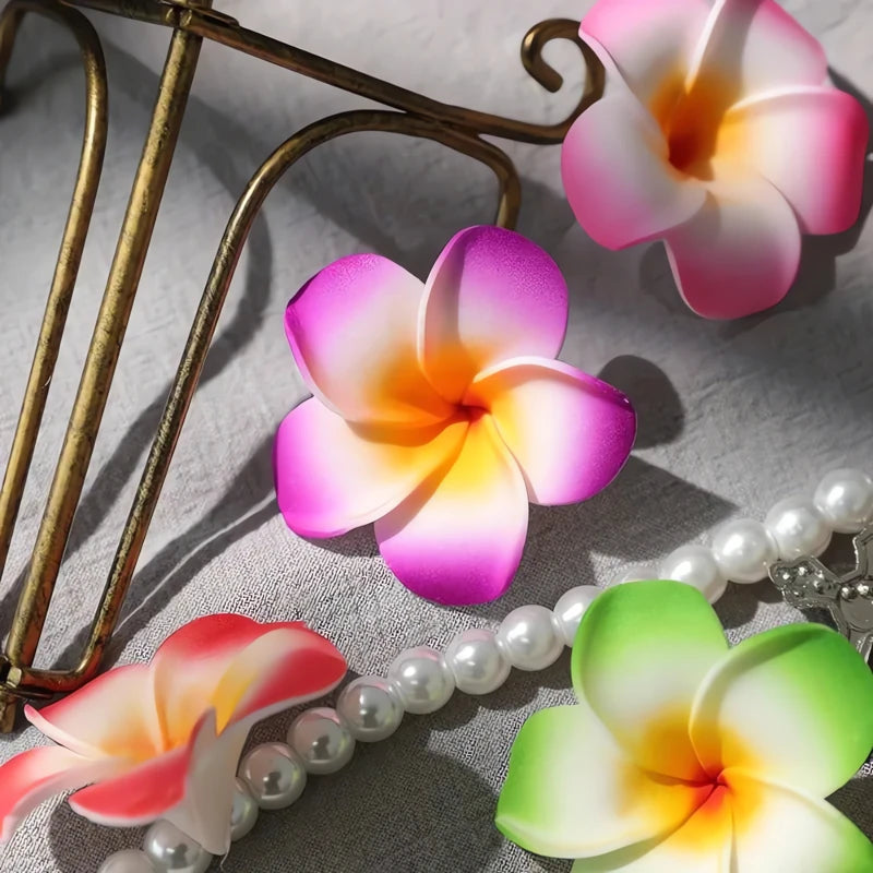 Barrette Cheveux Fleur Frangipanier 5