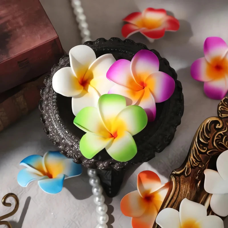 Barrette Cheveux Fleur Frangipanier 6