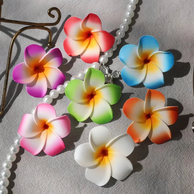 Barrette Cheveux Fleur Frangipanier 9