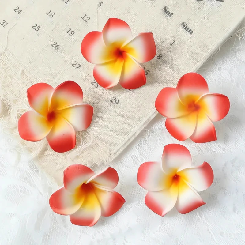 Barrette Cheveux Fleur Rouge 2