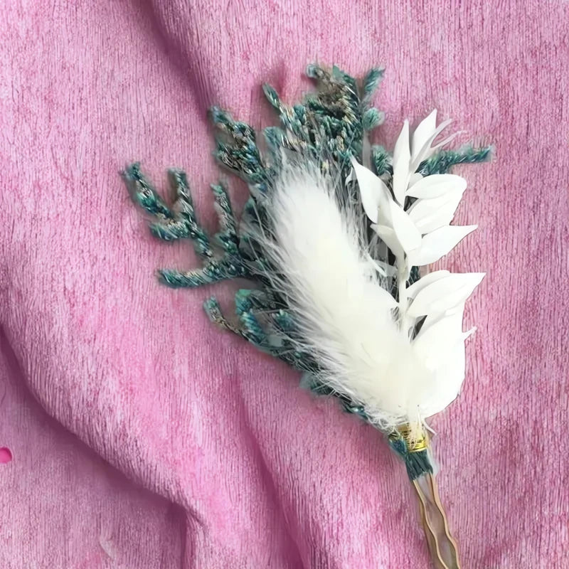 Barrette Cheveux Fleurs Séchées 9