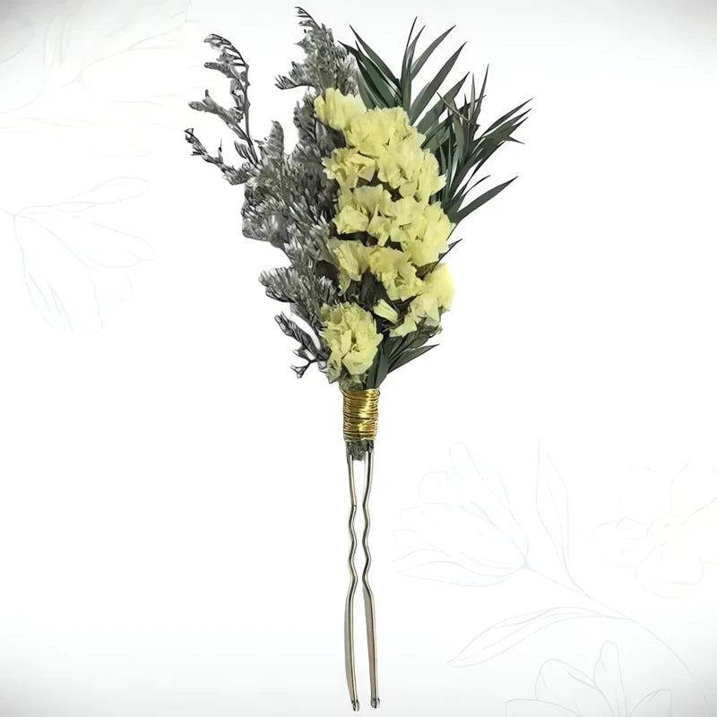 Barrette Cheveux Fleurs Séchées Éveil Du Printemps