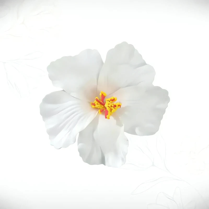 Barrette Fleur Hibiscus Cheveux Jardin Secret