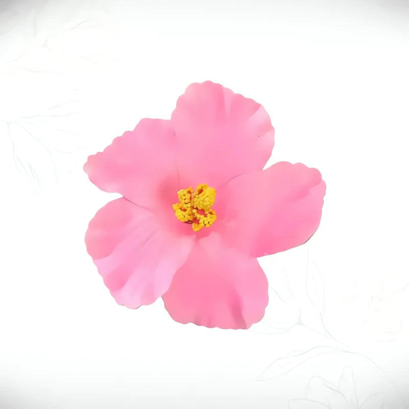 Barrette Fleur Hibiscus Cheveux Nuance Naturelle
