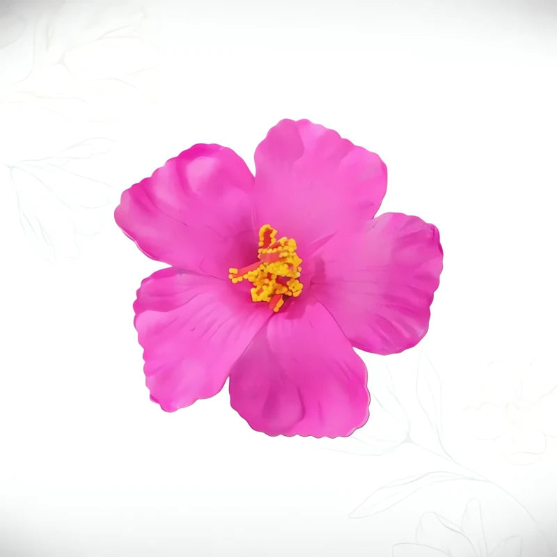 Barrette Fleur Hibiscus Cheveux Sillage Fleuri