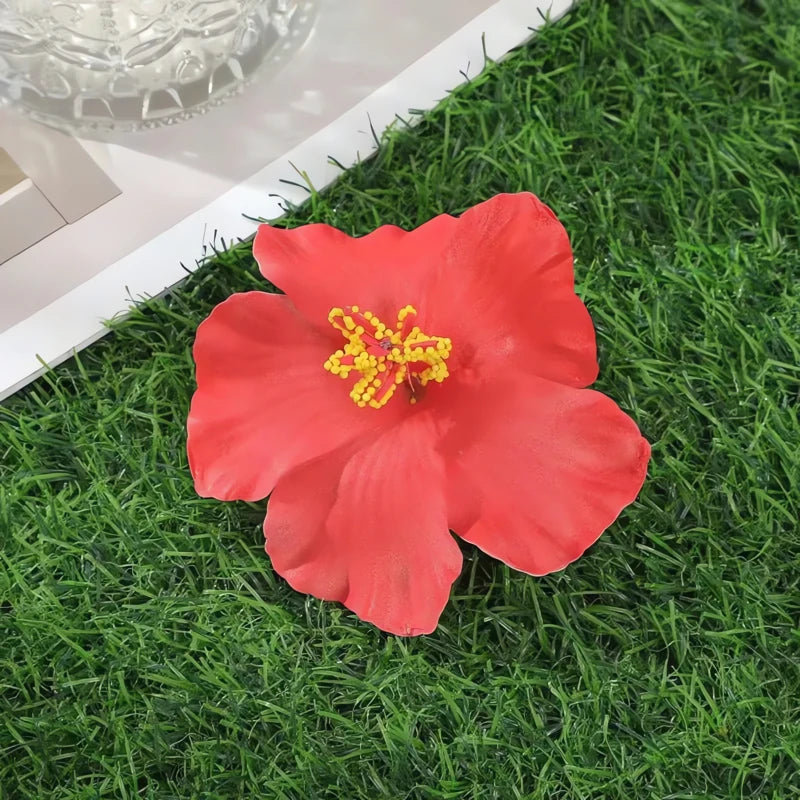 Barrette Fleur Rouge Cheveux 2