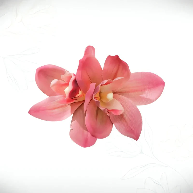 Barrette Orchidée Cheveux Rosée Matinale
