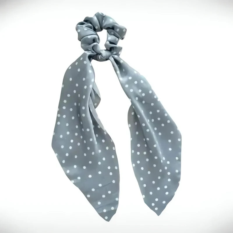 Chouchou Foulard Cheveux Court Gris