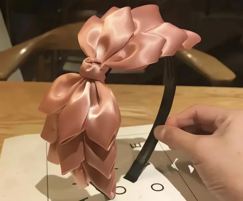 Serre-Tête Avec Noeud Papillon Rose