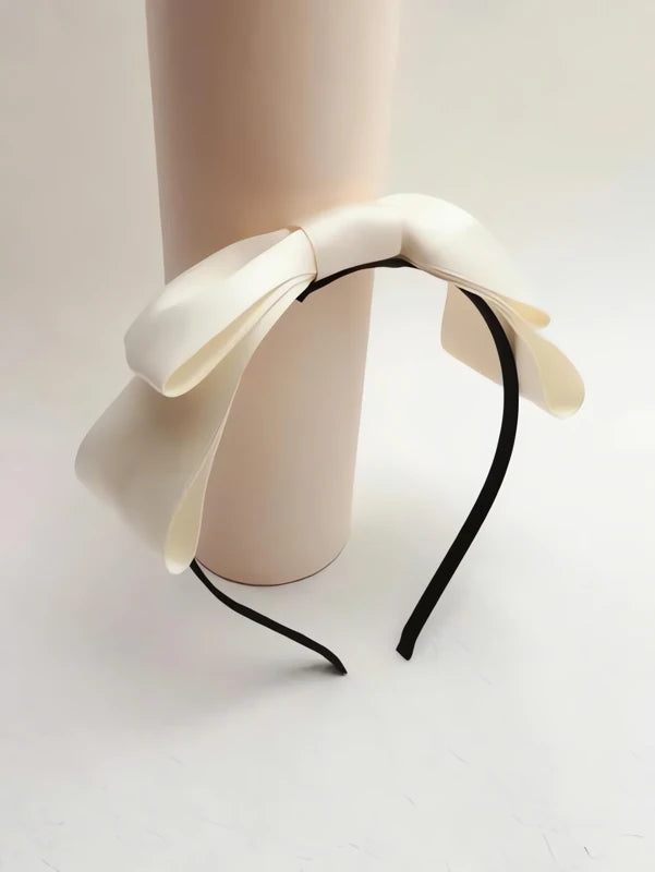Serre-Tête Noeud Femme Beige
