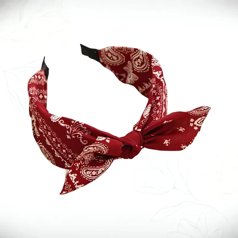 Serre-Tête Noeud Papillon Bordeaux