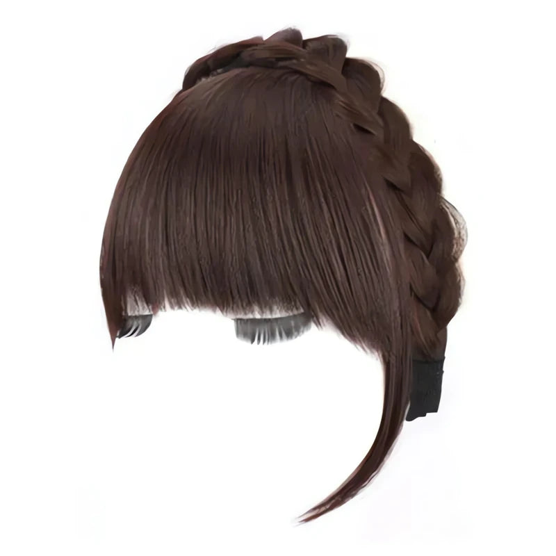 Tresse Serre-Tête Avec Frange Marron