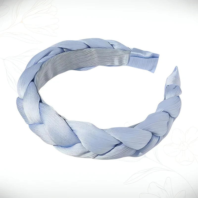 Tresse Serre-Tête Cheveux Courts Bleu Clair