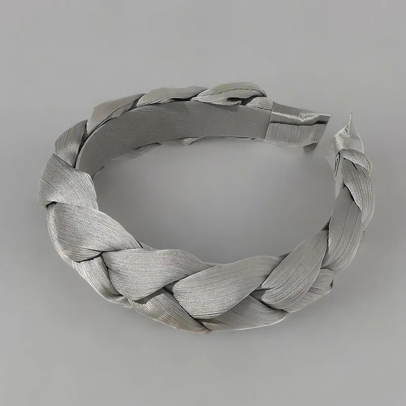 Tresse Serre-Tête Cheveux Courts Gris