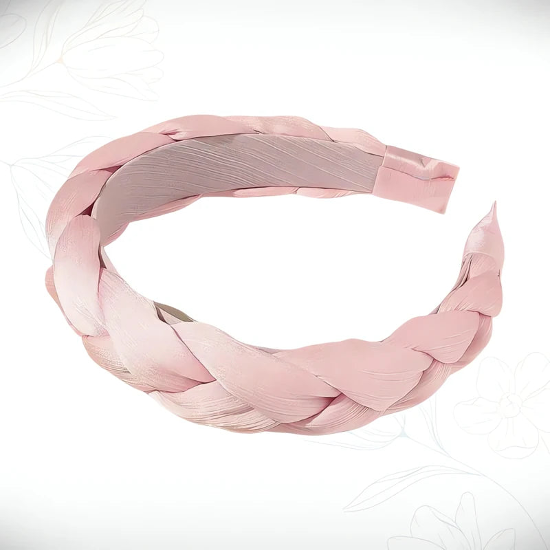 Tresse Serre-Tête Cheveux Courts Rose