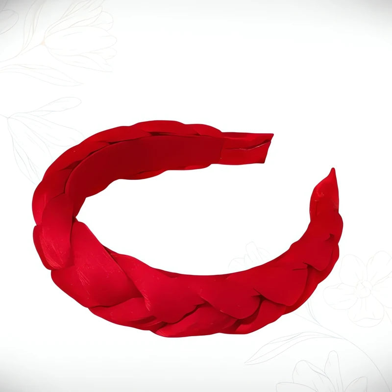Tresse Serre-Tête Cheveux Courts Rouge