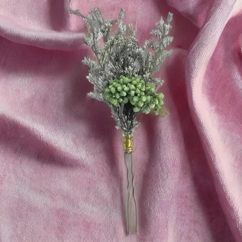 Barrette Cheveux Fleurs Séchées 2