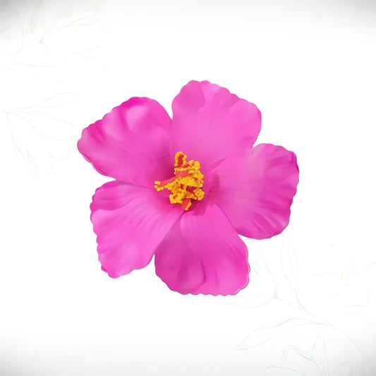 Barrette Fleur Hibiscus Cheveux Sillage Fleuri
