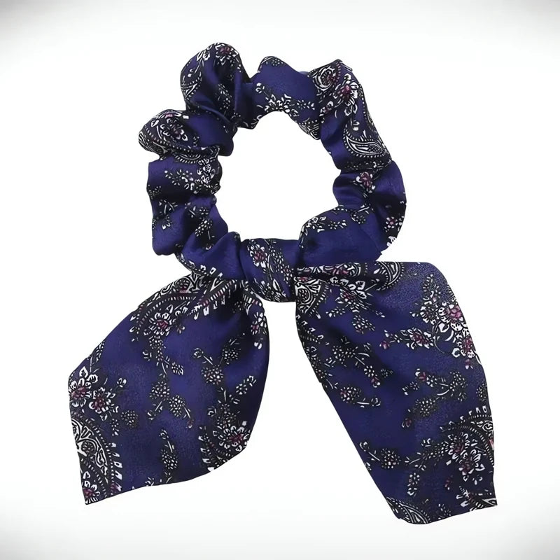 Chouchou Foulard Court Bleu