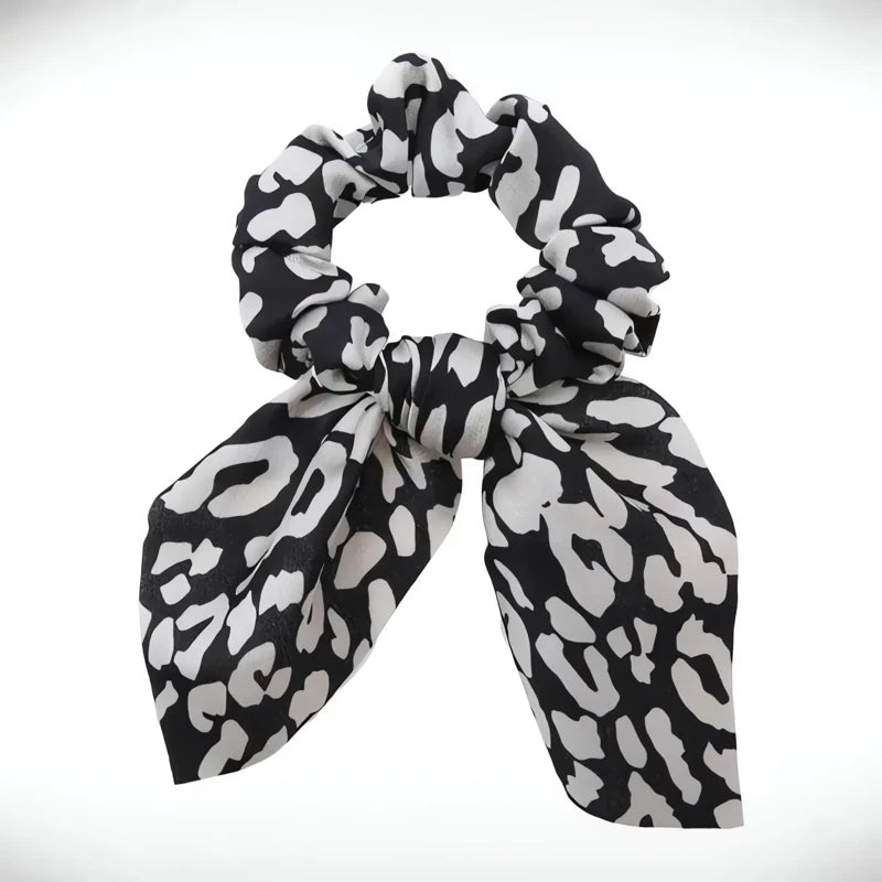 Chouchou Foulard Court Noir & Blanc