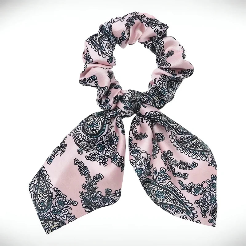Chouchou Foulard Court Rose