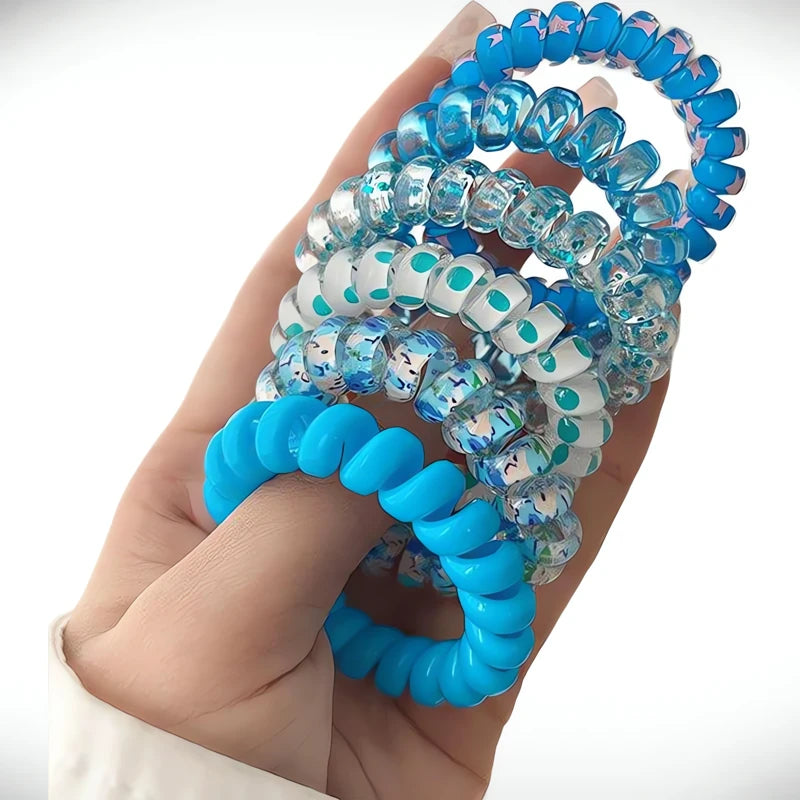 Chouchou Spirale Bleu
