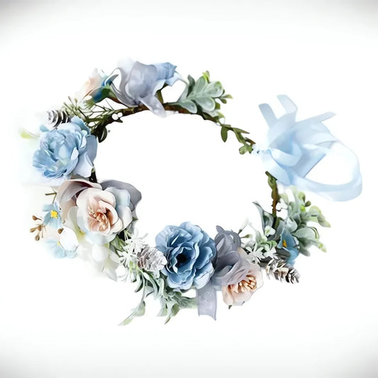 Couronne De Fleurs Séchées Cheveux Harmonie Florale