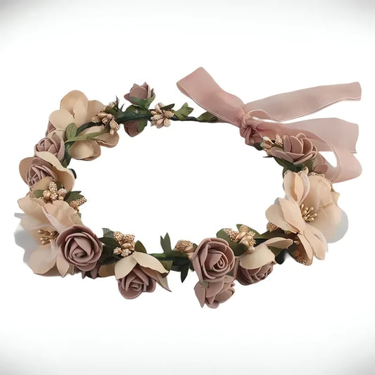 Couronne Fleurs Séchées Cheveux Jardin Enchanté