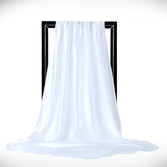 Foulard Blanc Femme Cheveux Détails Sublimes