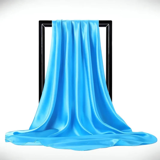 Foulard Cheveux Bleu Électrique Beauté Épurée
