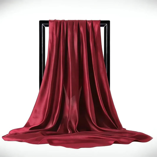 Foulard Cheveux Bordeaux Reflet Précieux