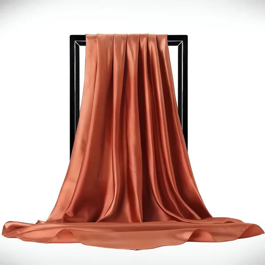 Foulard Cheveux Cuivre Élégance Florale