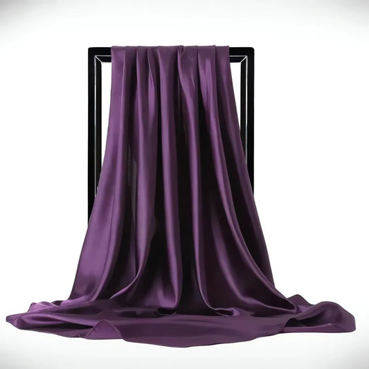 Foulard Cheveux Violet Foncé Signature Féminine