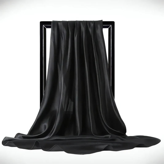 Foulard Noir Cheveux Charme Délicat