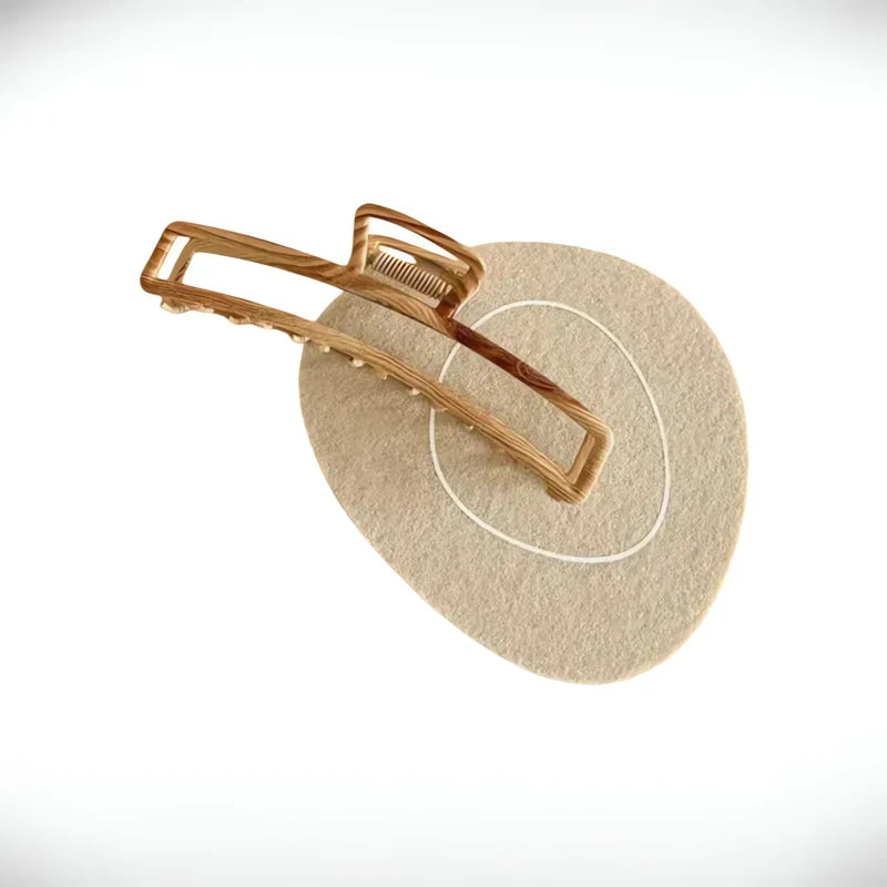 Pince Cheveux Crabe Bois Style Sculpteur