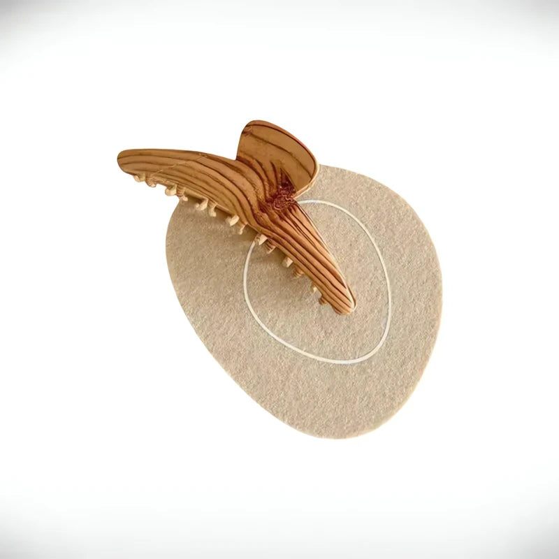 Pince Crabe Cheveux En Bois Maintien Chic