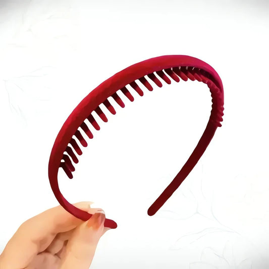 Serre-Tête Femme Velours Rouge