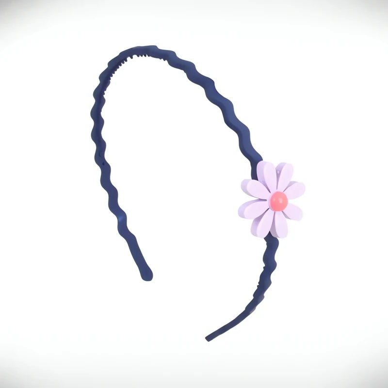 Serre-Tête Fleur Enfant Bleu Marine