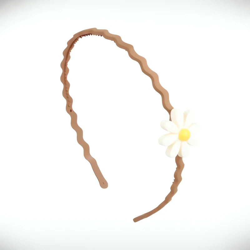 Serre-Tête Fleur Enfant Marron