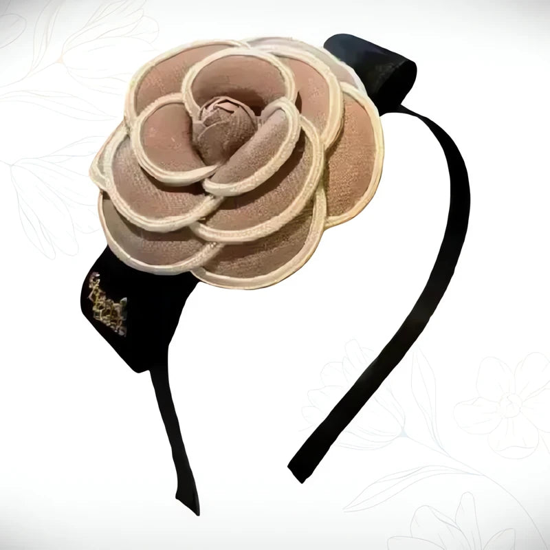 Serre-Tête Fleur Rose Rose