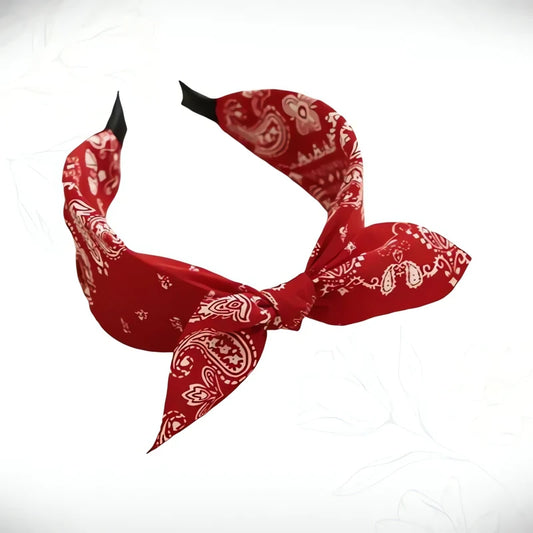 Serre-Tête Noeud Papillon Rouge