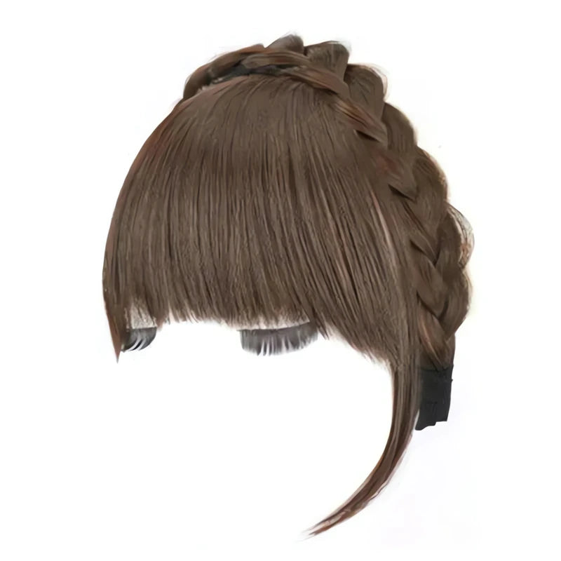 Tresse Serre-Tête Avec Frange Marron Clair