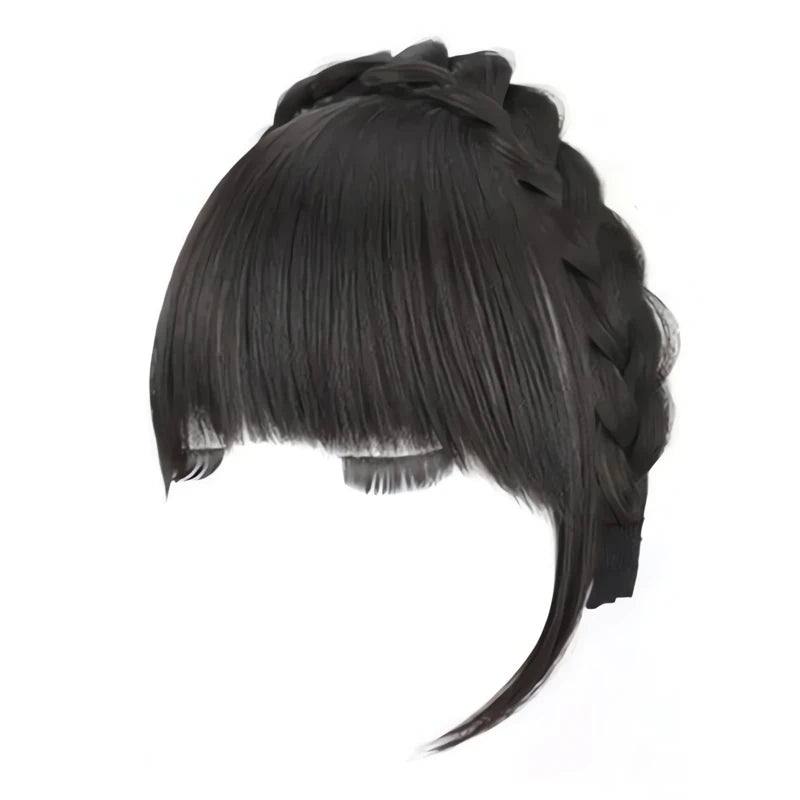 Tresse Serre-Tête Avec Frange Noir